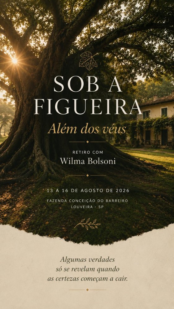 Capa do caderno Sob a Figueira - Além dos Véus